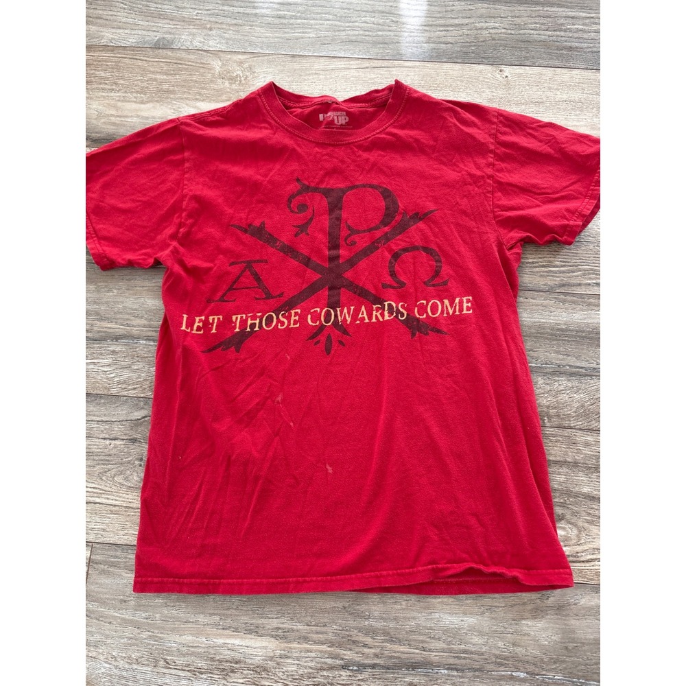 Vintage Ranger Up Tim Kennedy Let Those Cowards Come Red Graphic T-Shirt Men Sm